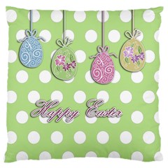 Easter Eggs Large Flano Cushion Case (one Side) by Valentinaart