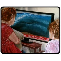 Breaking News Fleece Blanket (medium)  by redmaidenart