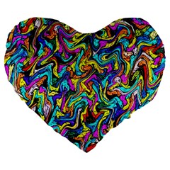 P 826 Large 19  Premium Flano Heart Shape Cushions by ArtworkByPatrick