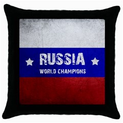 Football World Cup Throw Pillow Case (black) by Valentinaart