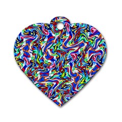 Pattern-10 Dog Tag Heart (one Side) by ArtworkByPatrick