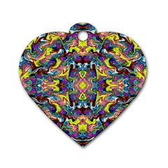 Pattern-12 Dog Tag Heart (two Sides) by ArtworkByPatrick