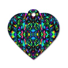 Pattern-14 Dog Tag Heart (one Side) by ArtworkByPatrick