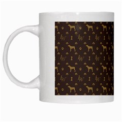 Louis Weim Luxury Dog Attire White Mugs by PodArtist