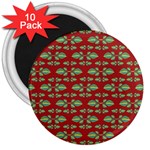 Tropical Stylized Floral Pattern 3  Magnets (10 pack)  Front