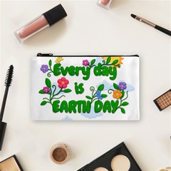 Earth Day Cosmetic Bag (small)  by Valentinaart