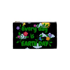 Earth Day Cosmetic Bag (small)  by Valentinaart