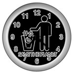 Save The Planet - Religions  Wall Clocks (Silver)  Front