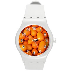 Kumquat 2 Round Plastic Sport Watch (m) by trendistuff