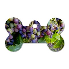 Grapes 2 Dog Tag Bone (two Sides) by trendistuff