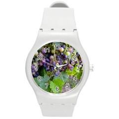 Grapes 2 Round Plastic Sport Watch (m) by trendistuff