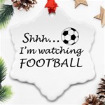 Football fan  Snowflake Ornament (Two Sides) Back