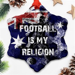 Football Is My Religion Ornament (snowflake) by Valentinaart