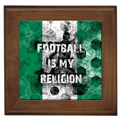 Football Is My Religion Framed Tiles by Valentinaart