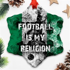 Football Is My Religion Ornament (snowflake) by Valentinaart