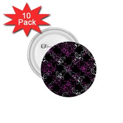 Dark Intersecting Lace Pattern 1 75  Buttons (10 Pack) by dflcprints