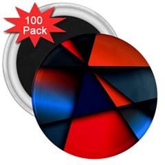 3d And Abstract 3  Magnets (100 Pack) by Sapixe