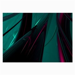 Abstract Green Purple Large Glasses Cloth (2-side) by Sapixe