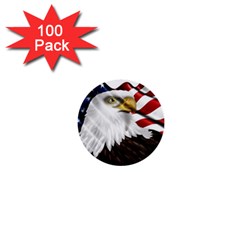 American Eagle Flag Sticker Symbol Of The Americans 1  Mini Buttons (100 Pack)  by Sapixe