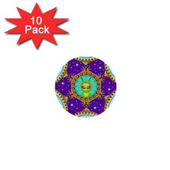 Alien Mandala 1  Mini Buttons (10 Pack)  by Sapixe