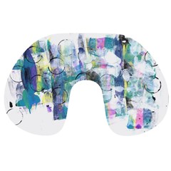 Background Color Circle Pattern Travel Neck Pillows by Sapixe