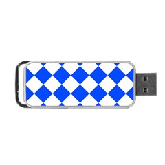 Blue White Diamonds Seamless Portable Usb Flash (two Sides) by Sapixe