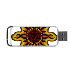 Disturbed Is An American Heavy Metal Band Logo Portable Usb Flash (one Side) by Sapixe