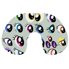 Eyes  Pattern Travel Neck Pillows by Sapixe