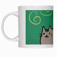 Fat Cat White Mugs by Sapixe