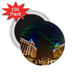 Galaxy Hotel Macau Cotai Laser Beams At Night 2 25  Magnets (100 Pack)  by Sapixe