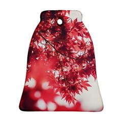 Maple Leaves Red Autumn Fall Bell Ornament (two Sides) by Sapixe