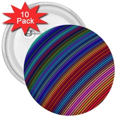 Multicolored Stripe Curve Striped 3  Buttons (10 Pack)  by Sapixe