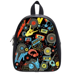 Music Pattern School Bag (small) by Sapixe