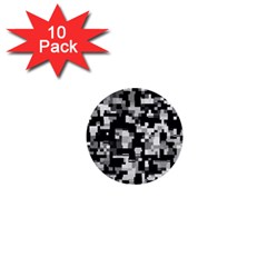 Noise Texture Graphics Generated 1  Mini Buttons (10 Pack)  by Sapixe