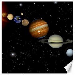 Outer Space Planets Solar System Canvas 20  X 20   by Sapixe