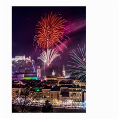 New Year New Year’s Eve In Salzburg Austria Holiday Celebration Fireworks Small Garden Flag (two Sides) by Sapixe