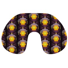 Pattern Background Yellow Bright Travel Neck Pillows by Sapixe