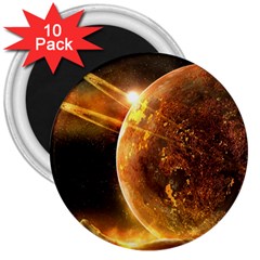 Sci Fi Planet 3  Magnets (10 Pack)  by Sapixe