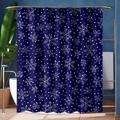 Snowflakes Pattern Shower Curtain 60  X 72  (medium)  by Sapixe