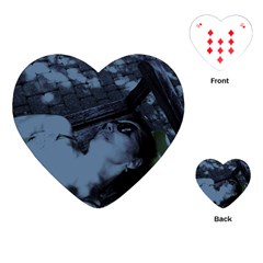 ?? ???????? - On A Bench Playing Cards (heart)  by bestdesignintheworld