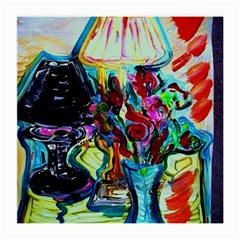 Still Life With Two Lamps Medium Glasses Cloth (2-side) by bestdesignintheworld