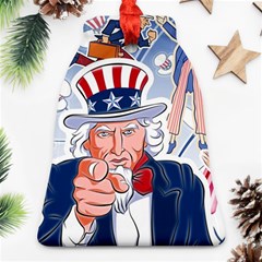 United States Of America Celebration Of Independence Day Uncle Sam Ornament (bell) by Sapixe