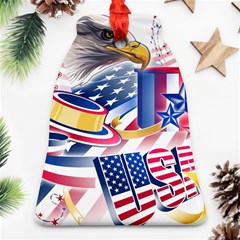 United States Of America Usa  Images Independence Day Bell Ornament (two Sides) by Sapixe