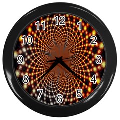 Pattern Texture Star Rings Wall Clocks (black) by Sapixe