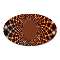 Pattern Texture Star Rings Oval Magnet by Sapixe