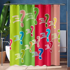 Question Mark Problems Clouds Shower Curtain 60  X 72  (medium)  by Sapixe