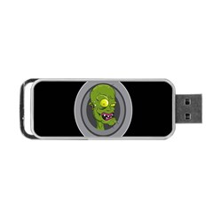 Zombie Pictured Illustration Portable Usb Flash (one Side) by Sapixe