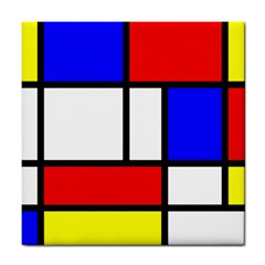 Piet Mondrian Mondriaan Style Tile Coasters by yoursparklingshop