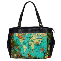 Vintage Map-1 Office Handbags by ArtworkByPatrick