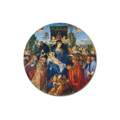 Feast Of The Rosary - Albrecht Dürer Magnet 3  (round) by Valentinaart